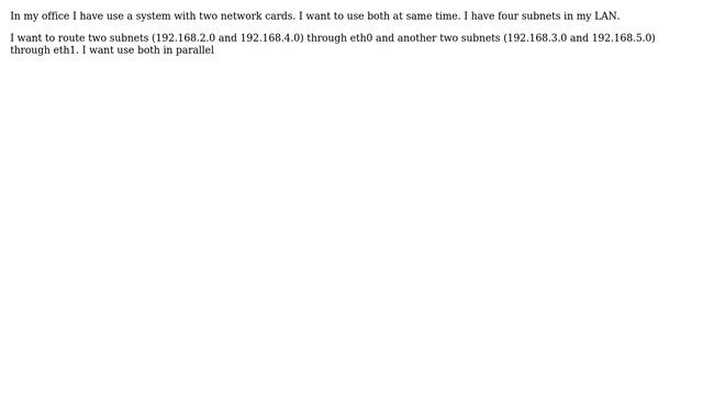 Unix & Linux: Use two NICs for different subnets смотреть онлайн