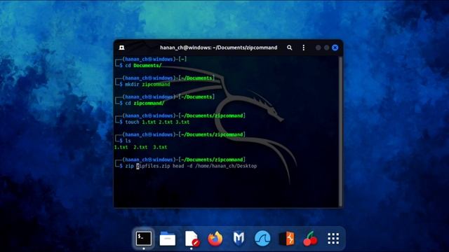 zip command _ How to create a zip folder 📂 in Kali Linux || Learn Linux basics for ethical hacking смотреть онлайн