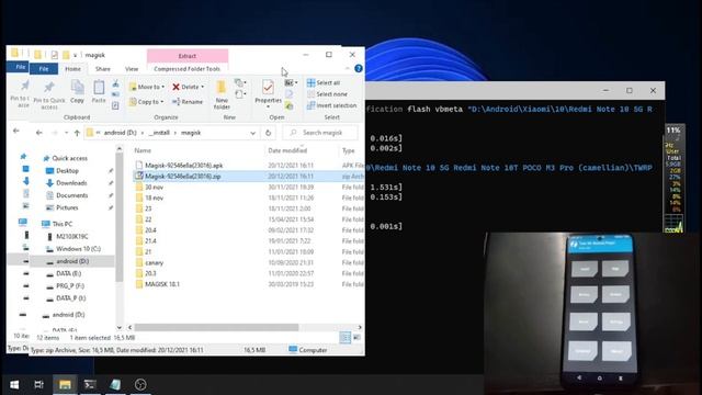 TWRP for Redmi Note 10 5G / Poco M3 Pro (Camellian) and Magisk Acces смотреть онлайн