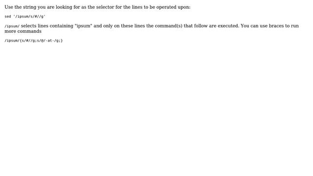 Unix & Linux: Sed --- replace a character in a matched line in place? (3 Solutions!!) смотреть онлайн