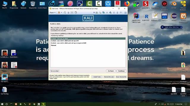 Installing Kali in Vmware Player смотреть онлайн