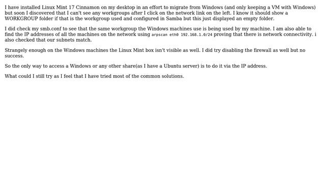 Linux Mint 17 Windows network shares смотреть онлайн