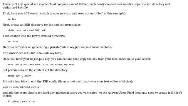 AWS/EC2 ubuntu and ssh for users other than ubuntu смотреть онлайн