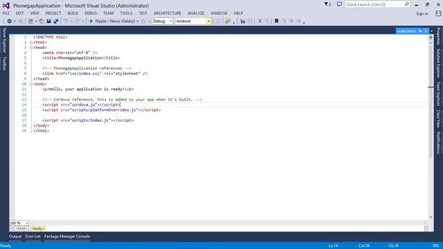 Configure Corss Platform Apps in Visual Studio 2013 смотреть онлайн