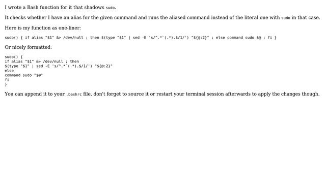 Ubuntu: Aliases not available when using sudo (5 Solutions!!) смотреть онлайн