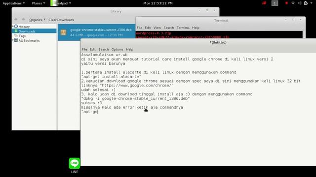 Tutorial Install Google Chrome Kali Linux versi 2.00 смотреть онлайн
