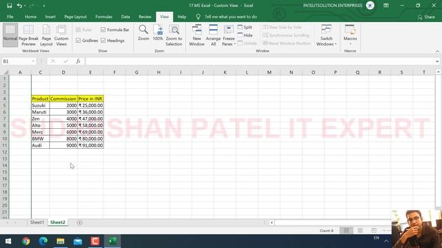 14 Custom View in Excel 2019 | Advance Excel tutorial in Hindi | Sudarshan Patel IT Expert смотреть онлайн
