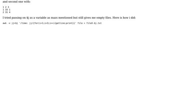 Unix & Linux: Define a variable to awk pattern matching from bash смотреть онлайн