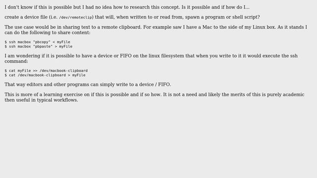 Unix & Linux: How can I setup a read/write device that spawns a program? смотреть онлайн