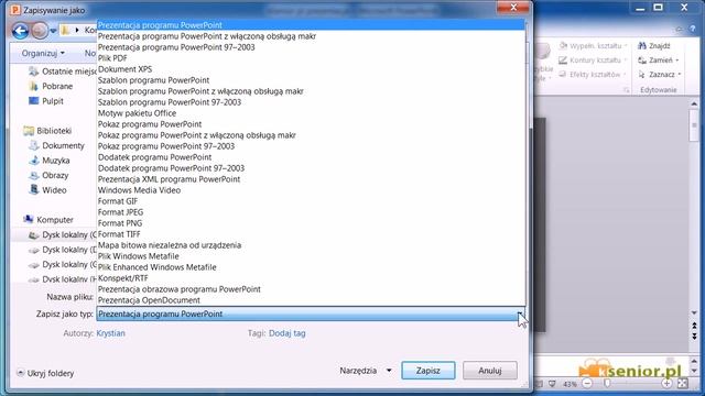 Microsoft PowerPoint 2007/2010 - zapisywanie prezentacji do pliku filmowego смотреть онлайн