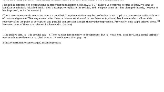 Why are tar archive formats switching to xz compression to replace bzip2 and what about gzip? смотреть онлайн