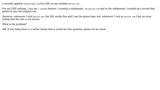 Unix & Linux: SSL not working on subdomain смотреть онлайн