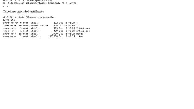 Apple: Cannot delete a .sparsebundle on / with permissions drwxr-xr-x@ 6 root wheel (2 Solutions!!) смотреть онлайн