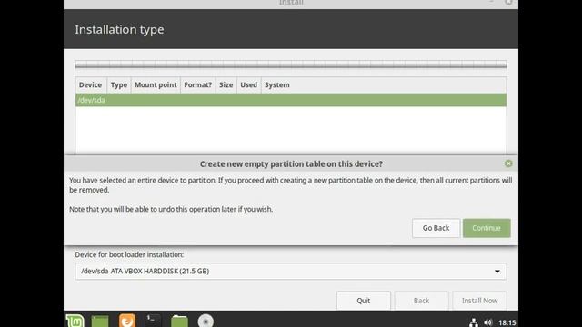 Linux MINT 19 -- Install Part 1 смотреть онлайн