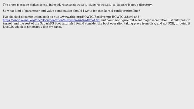 How can I make a SquashFS file the root file system when doing an iPXE boot? смотреть онлайн