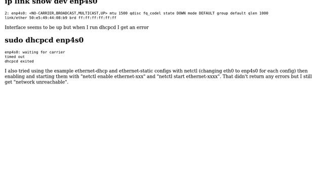 Unix & Linux: Network Unreachable For Ethernet Interface Arch Linux (2 Solutions!!) смотреть онлайн