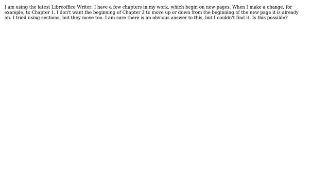 Unix & Linux: Libreoffice Writer - Can we have sections which don't move? смотреть онлайн