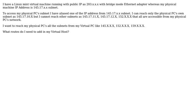 How to add static route in Virtual Guest to reach Host network? смотреть онлайн