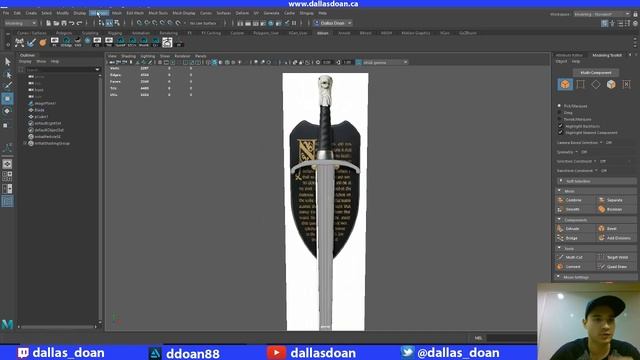 Maya Modeling Longclaw Sword Game of Thrones смотреть онлайн