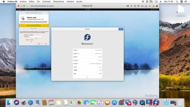 Parallels Desktop 13 - Como instalar Linux Fedora 3/4 смотреть онлайн