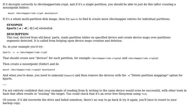 Mount an encrypted partition смотреть онлайн