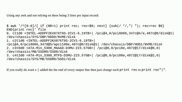 Format text with sed or awk смотреть онлайн