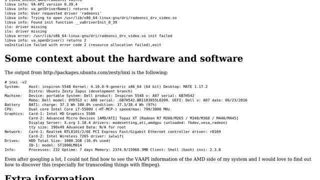 Ubuntu: VAAPI and multiple video cards смотреть онлайн