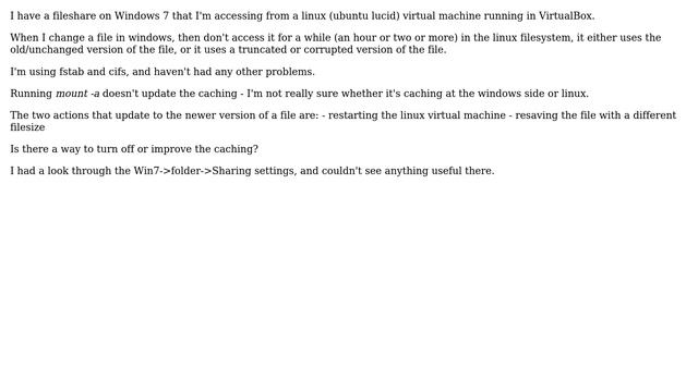 DevOps & SysAdmins: Windows to linux fileshare is sometimes using old (cached) version of file смотреть онлайн