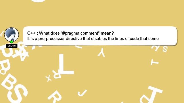 C++ : What does "#pragma comment" mean? смотреть онлайн