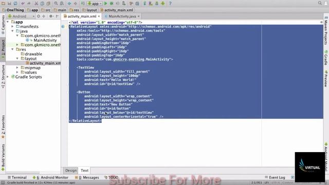 How to configure the Main screen of an Android App (activity_main.xml) смотреть онлайн