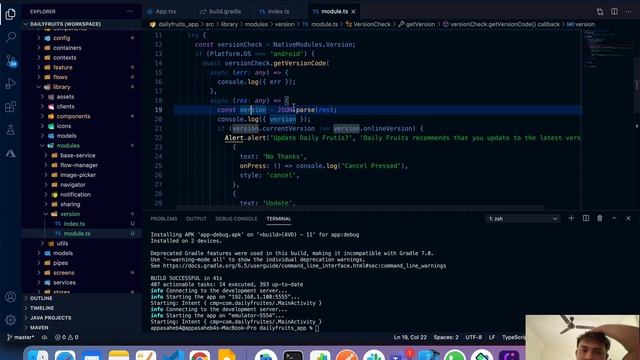 How to allow users to check for the latest app version from inside the app using react native? смотреть онлайн