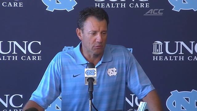 UNC football coach Larry Fedora on the Tar Heels' first game смотреть онлайн