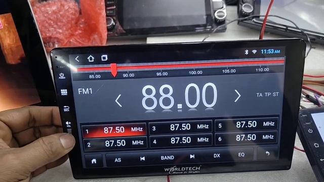 10.1 android head rest FM transmitter & bt connection video смотреть онлайн