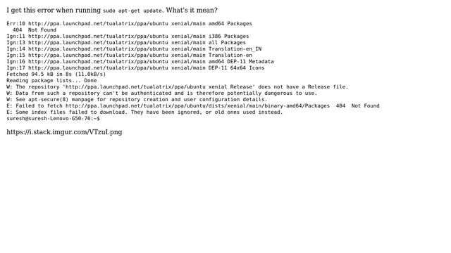 Error while running sudo apt-get update смотреть онлайн