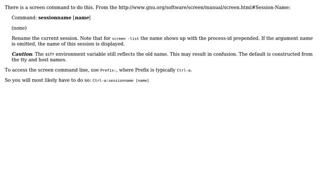 Unix & Linux: How to rename a gnu screen session? (4 Solutions!!) смотреть онлайн