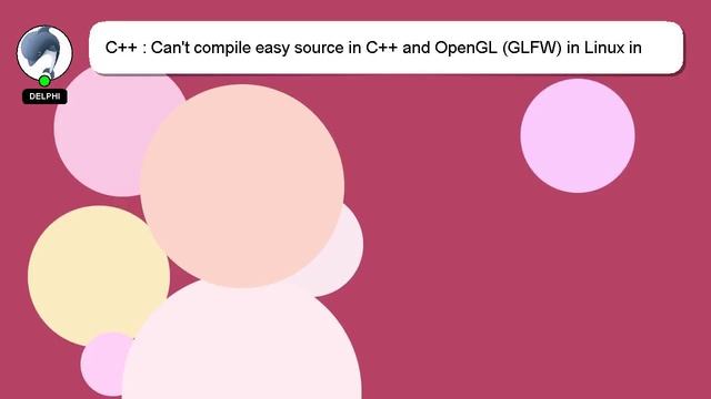 C++ : Can't compile easy source in C++ and OpenGL (GLFW) in Linux in NetBeans смотреть онлайн