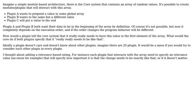 Software Engineering: Ensure Correct Execution Order In A Plugin/module Architecture