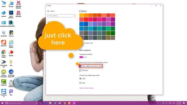 Change the color of Start / Taskbar / Title bars in Windows 10 смотреть онлайн
