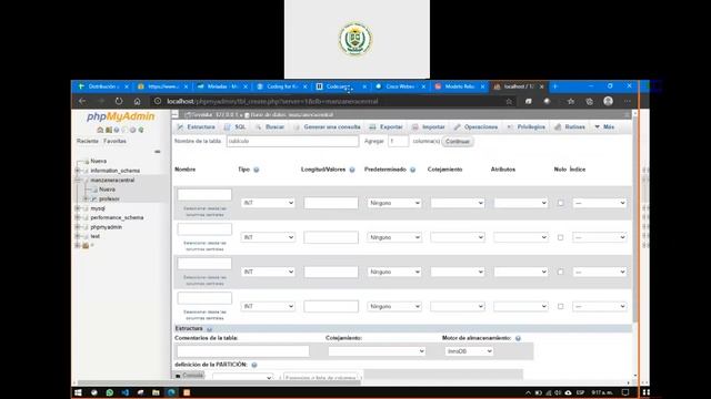 Asesoría 1102 Crear la base de datos en PHPMyAdmin смотреть онлайн