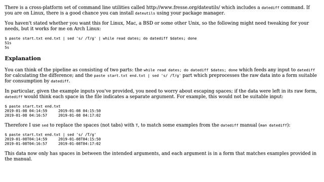 Unix & Linux: unix shell script - extracting result from two .txt files (time operation) смотреть онлайн