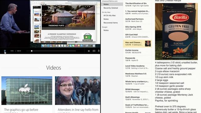Mac OSX 10.11 'El Capitan' Tip - Split Screen with 2 Apps смотреть онлайн