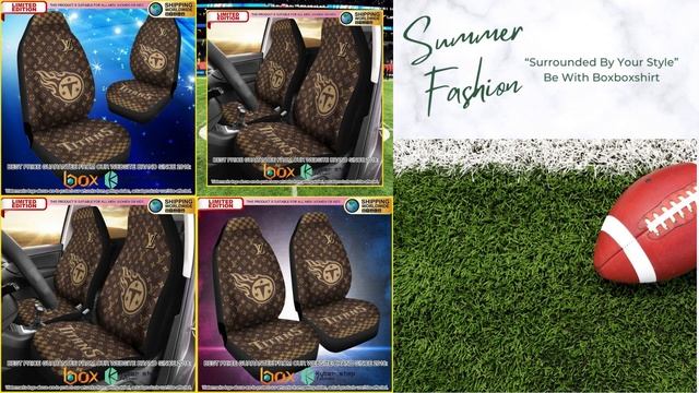 HOT NFL Tennessee Titans Louis Vuitton 3D Car Seat Cover смотреть онлайн