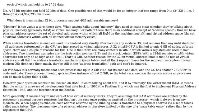 Relationship between the size of CPU registers and main memory смотреть онлайн