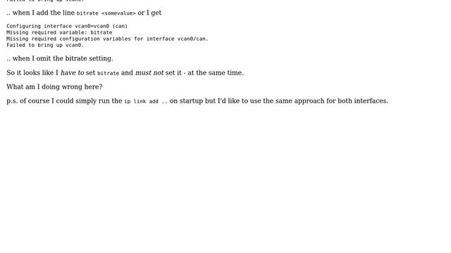 setup vcan interface to be activated on boot смотреть онлайн
