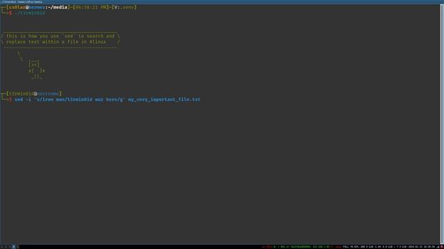 use #sed to search and replace text within a file in #linux смотреть онлайн
