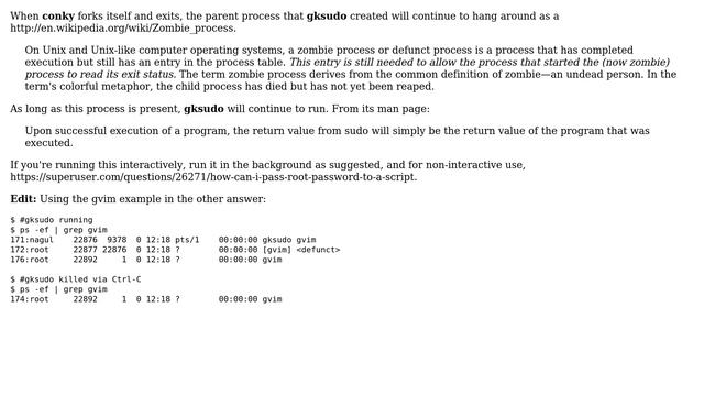 Why gksudo does not exit after it started background process? (2 Solutions!!) смотреть онлайн