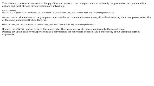 Linux ssh: allow public-key authentication without giving user read rights to private key смотреть онлайн