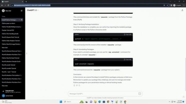 python pip install kali linux