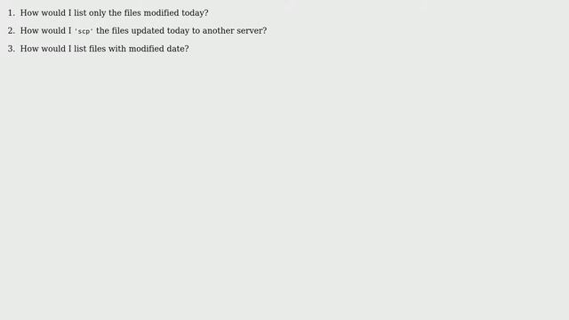 Unix & Linux: How to only list files modified today in Ubuntu 10.04? (2 Solutions!!) смотреть онлайн