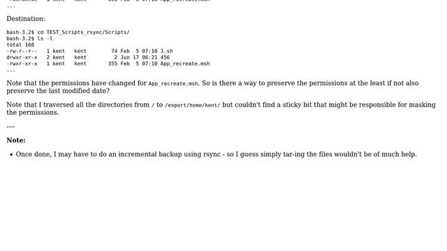 How do I backup a non-empty directory and preserve metadata like permissions/user-group... смотреть онлайн